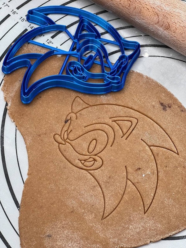 Sonic Head Cookie Cutter & Mold 4.75” inches Produced by 3D Kitchen Art gallery