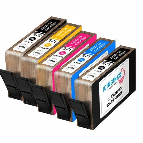 Edible Cleaning Cartridges Combo for Canon CLI-271/PGI-270 XL Series with Chip