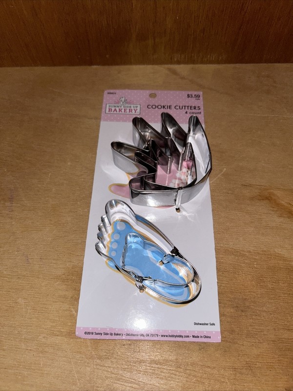 Sunny Side Up Bakery Cookie Cutters 4 Count Baby Hands and Feet 2 Sizes gallery