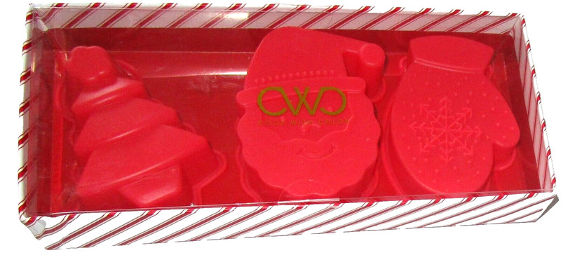 CHRISTMAS Silicone Baking Molds ~ By CWC ~ TREE~SANTA~MITTEN