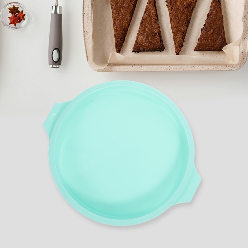 Round Silicone Cake Pan Cake Mold Bakeware for Pizza Chocolate (Green) bakeware gallery