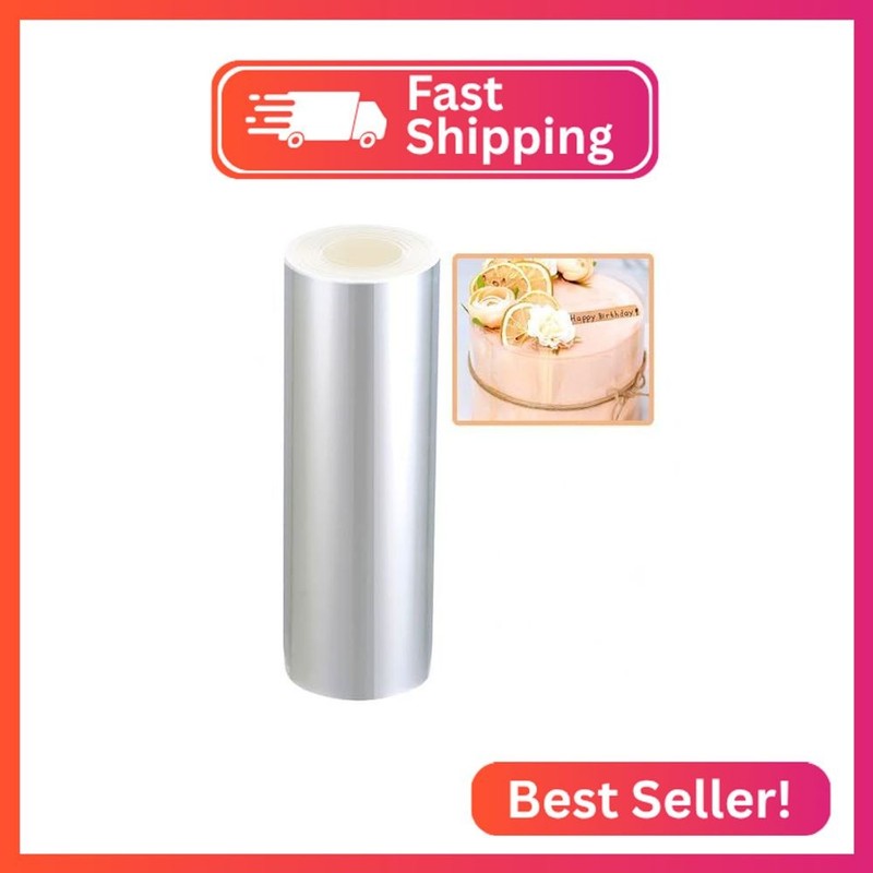 Acetate Cake Collar 10 x 394inch/1roll Transparent Cake Rolls, Clear Acetate She