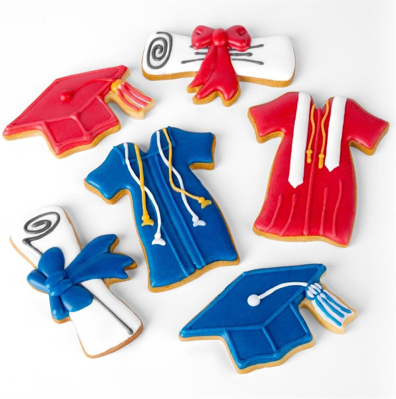 Graduation Cookie Cutters Set 3 Pieces, Stainless Steel Graducation Cap Cookie C gallery
