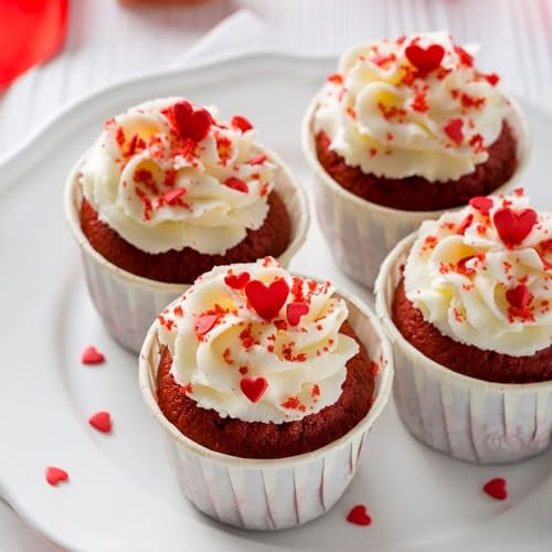 Sprinkles for Baking, Pink, Red and White Heart Sprinkles for Cake Valentines gallery
