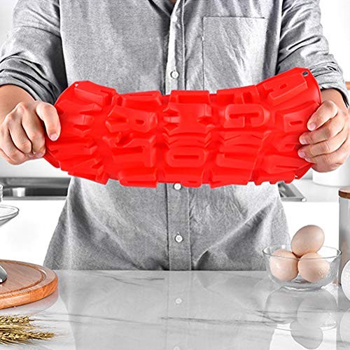 Silicone Letter Cake Mold BPA Free Non-Stick Chocolate Mold Decorating Red gallery