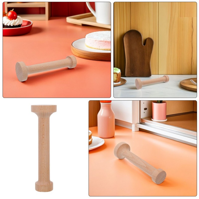 2 Pcs Wooden Dual Sided Tart Tamper Pastry Dough Press Mini Cheesecake Mold gallery