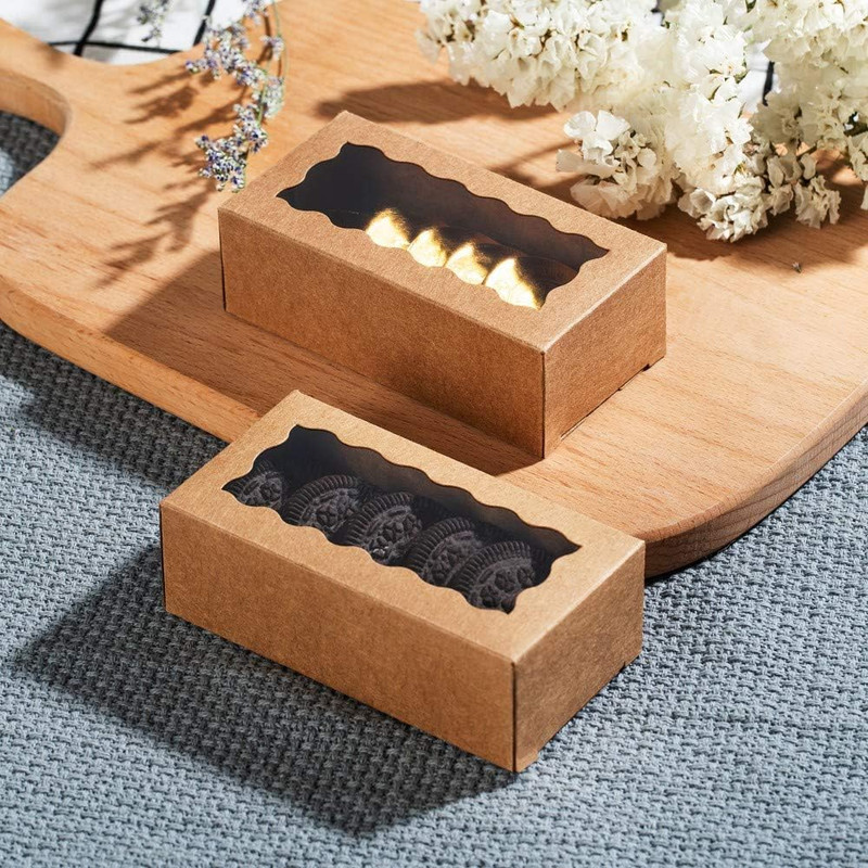 small treat boxes with window - 35pcs candy box for chocolate & bakery treats - gallery