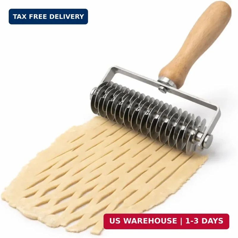 Pastry Lattice Roller Cutter，Stainless Steel Pie Crust Cutter Tool for Pastry Do