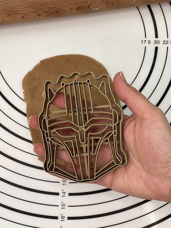 The Mandalorian Armorer Helmet Cookie Cutter & Mold Produced by 3D Kitchen Art gallery