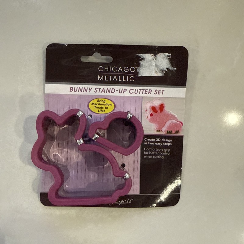 Bunny Stand-Up Cutter Set,Metal,Rubber Edge,Create 3-D Design in 2 EasyStep