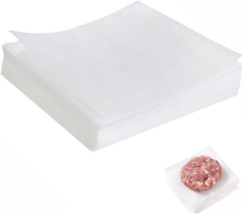 100Pcs 6″ X 6″ Unbleached Parchment Paper, Burger Patty Paper, Non-Stick Squares