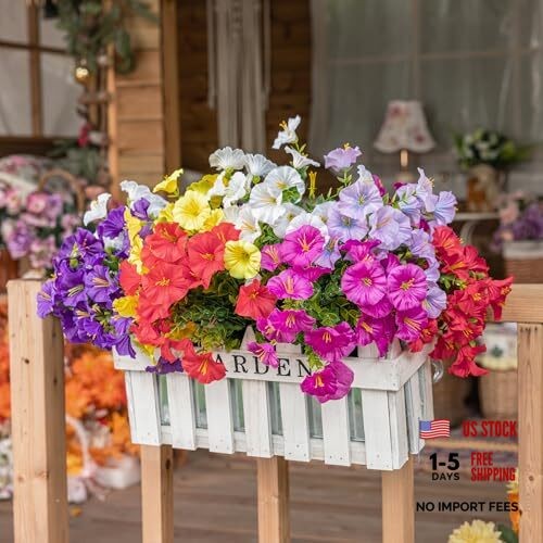 Artificial Flowers for Outdoors, 12 Bundles UV Resistant Faux Silk Morning