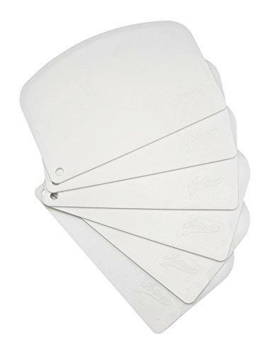 Ateco 1303 Bowl Scraper Set, 6-Pieces, Flexible Food-safe Plastic