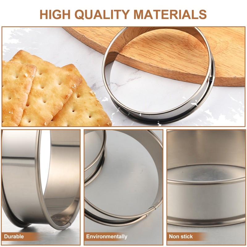 8pcs Mousse Rings Molds Baking Tools Cake Cookies Molds Stainless Steel Moulds gallery