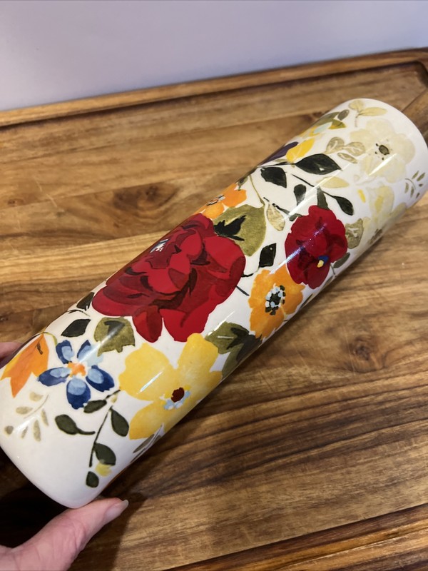 PIONEER WOMAN White “Timeless Floral” Autumn Ceramic (DISC) Fall ROLLING PIN gallery