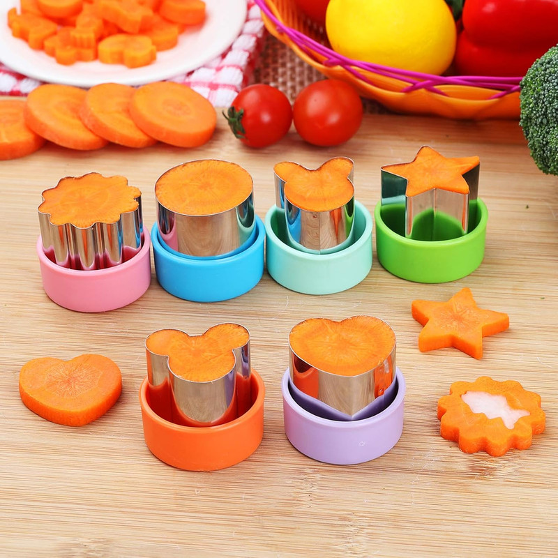 Vegetable Cutter Shapes Set, 24pcs, Mini Cookie Cutters Set Fruit Cookie Pastry gallery