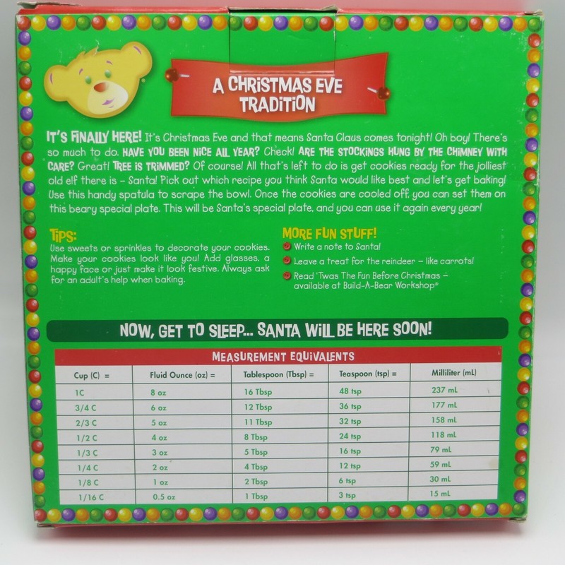 Cookies For Santa Kit Build A Bear Workshop Christmas Plate Spatula Cutter BAB gallery