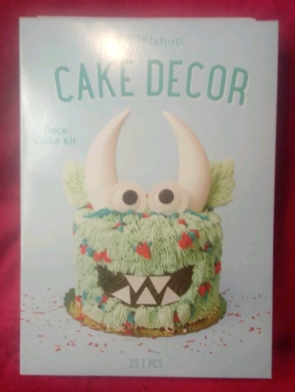 Cake Decor Face Cake Kit Monster Pattern 23 Pieces Horns Eyes Spikes Glasses