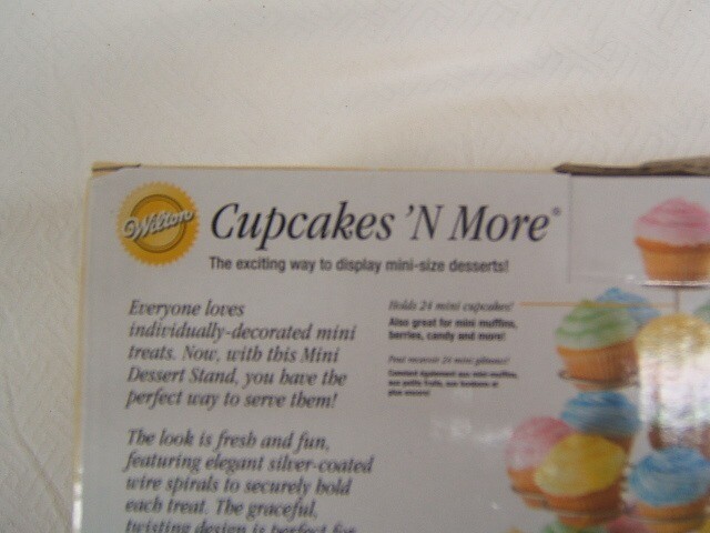 Wilton Cupcakes 'N More Mini Dessert Stand Holds 24 New in Orig Box gallery
