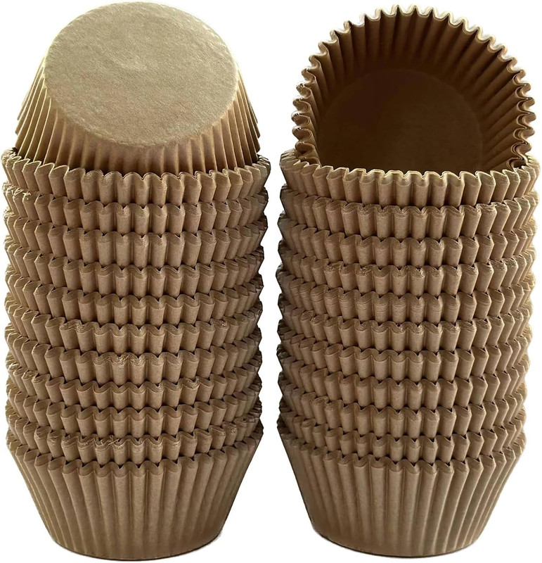600 Count Natural Cupcake Liners Standard Size Baking Cups Food-Grade Greaseproo gallery
