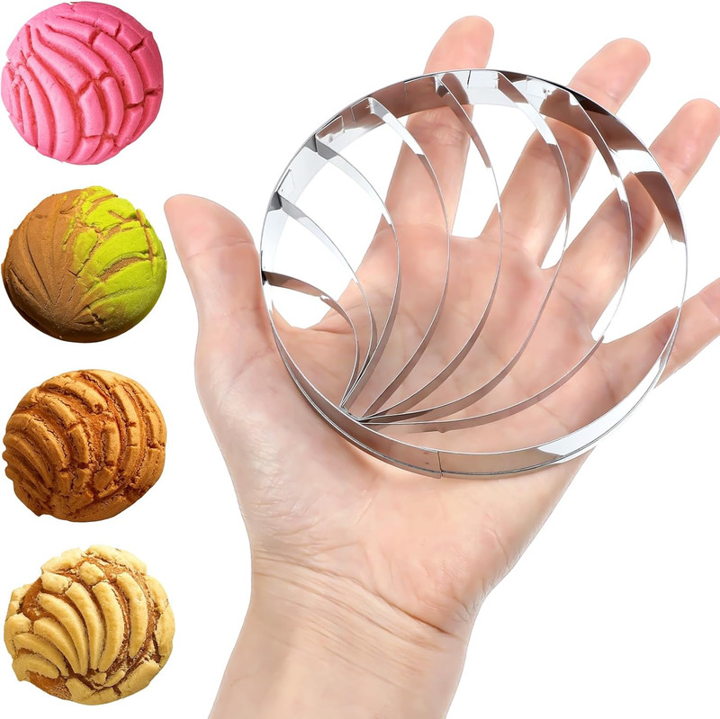 Concha Cutter Mexican Bread Mold 3.94 Inch Stainless Steel Breakfast Concha Stam gallery