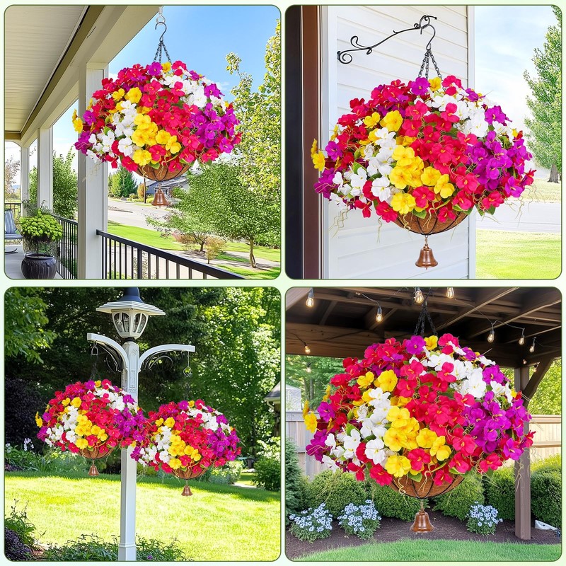Dolicer Look Real Artificial Hanging Flowers For Outdoors Realistic Artificial gallery