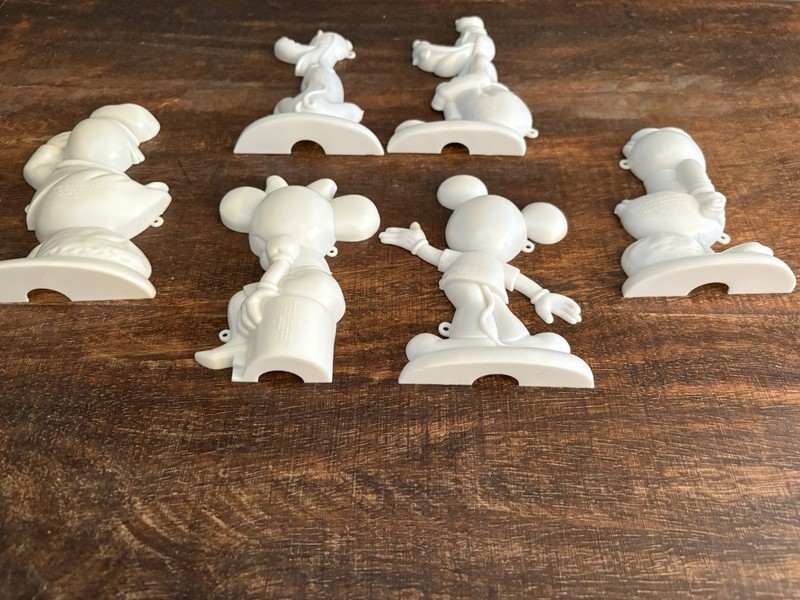 Vintage 1970s Wilton Disney 3D Plastic Chocolate Candy Molds Set of 6 w/ BOX gallery
