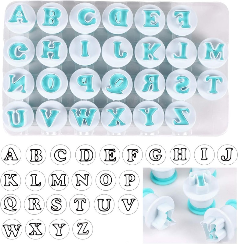 Alphabet Letter Numbers Cake Mould Set, 36 Pieces Fondant Cake Sugar Craft Co... gallery