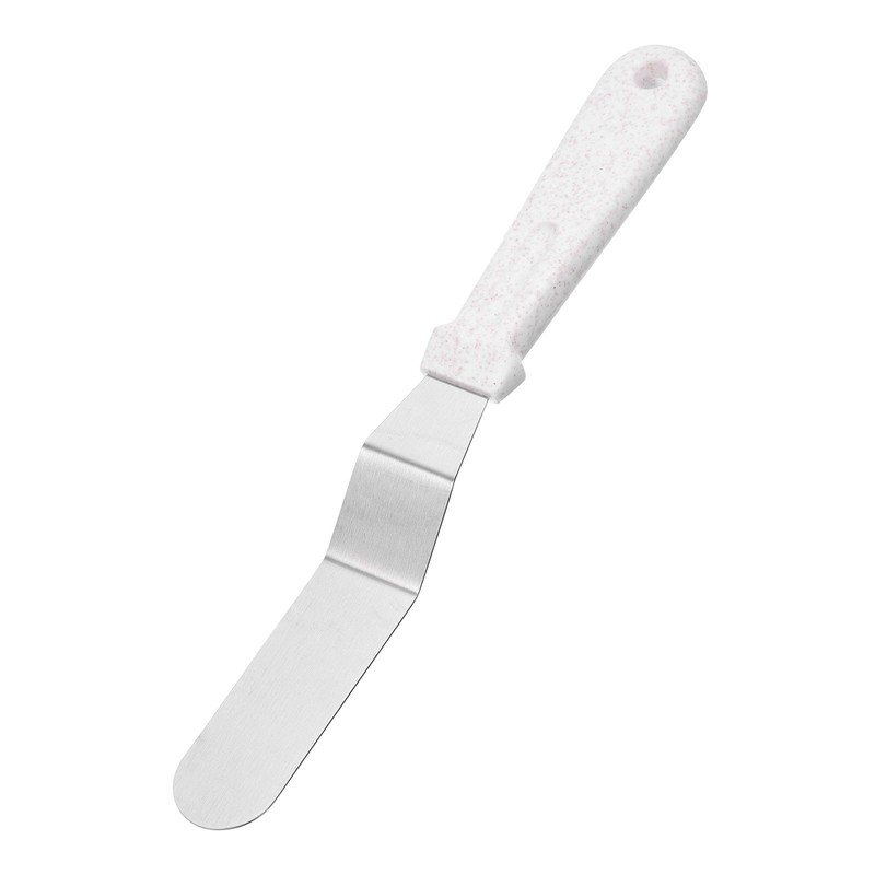 Icing Spatula with 6 Inch Bent Blade with Handle, Beige