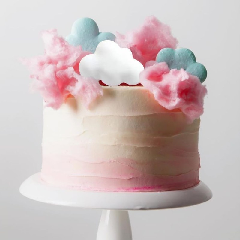 2 Pack Cloud Silicone Molds 3D Cake Chocolate Fondant Candy Tray Pink gallery