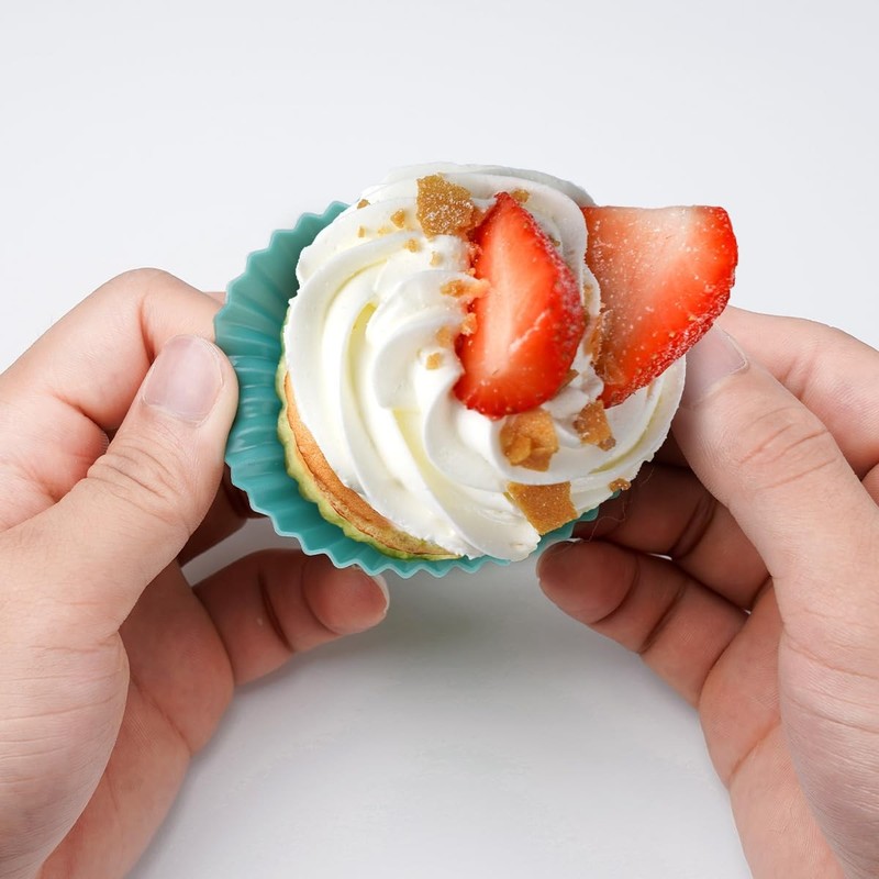 Silicone Cupcake Liners, Upgrades 36 Pack Standard, Soft Colors of 36 gallery