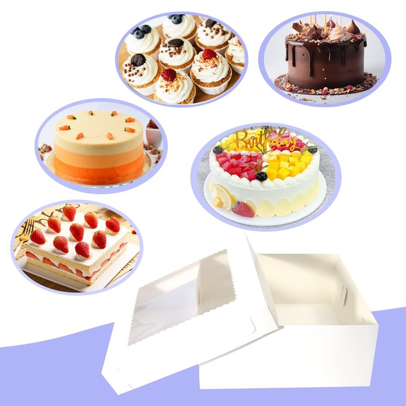 JJO Cake Boxes with Window 14x14x6 Inch 10 Pack,Wedding Cake Boxes,Large Cake... gallery