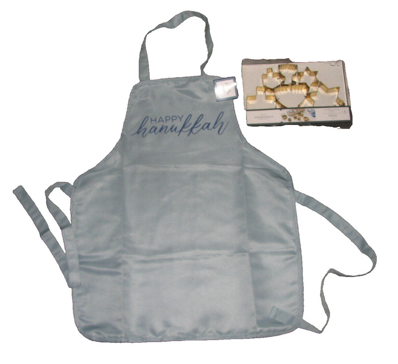 Hanukkah Gift Set Child’s Apron & 6 Piece Cookie Cutter Set