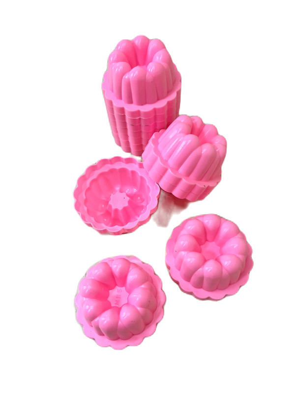 Pink Jelly & Pudding Molds – 12pcs Plastic Dessert Moulds for Agar, Flan,Caramel gallery