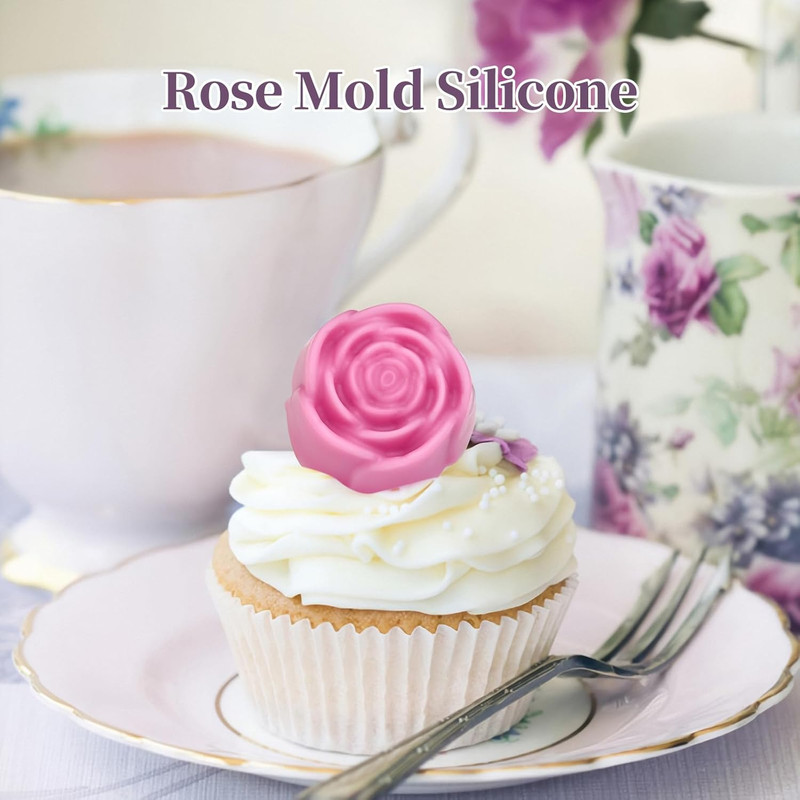 Rose Silicone Mold, 2 Pcs Rose Chocolate Mold 20 Cavity Silicone Roses Molds gallery