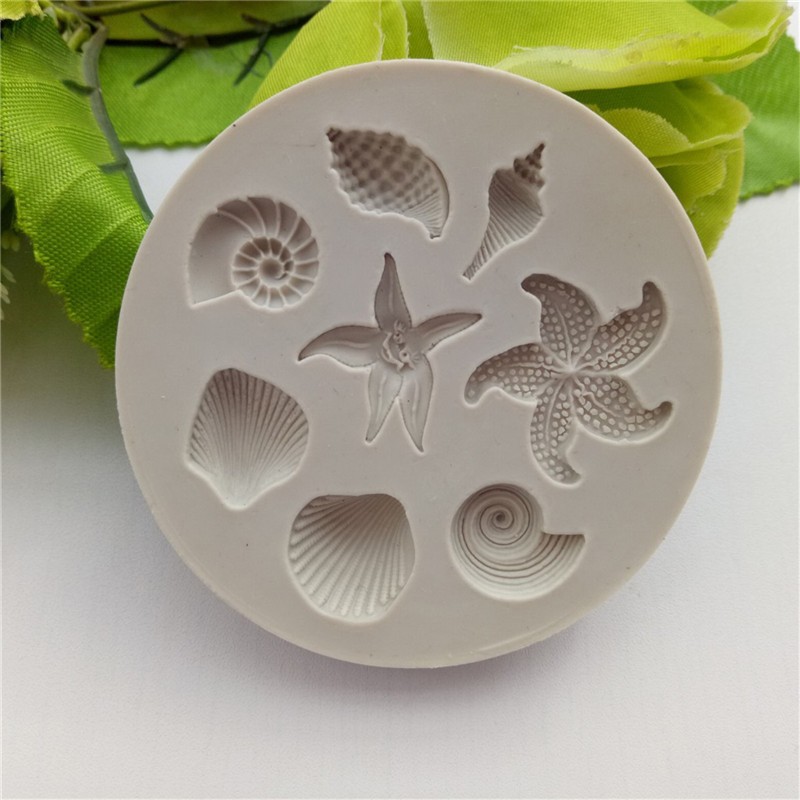 Biologische Muschel-Muschel-Muschelschalen-Schokoladen-Kuchen-Silikonform e..X gallery