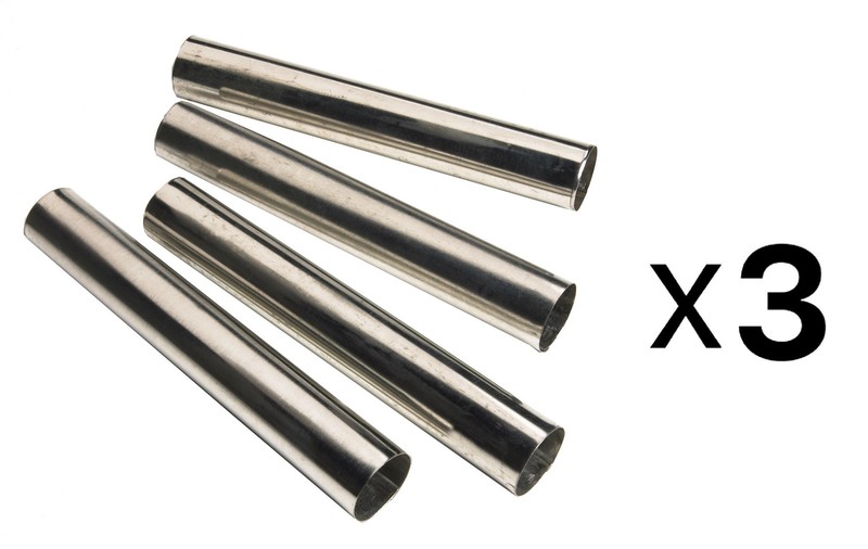 Fox Run Set of 4 Tinplated Steel Cannoli Forms (3-Pack)