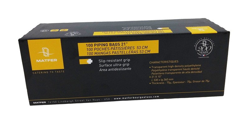 Matfer Bourgeat Standard Disposable Pastry Bags, 21″, Roll of 100