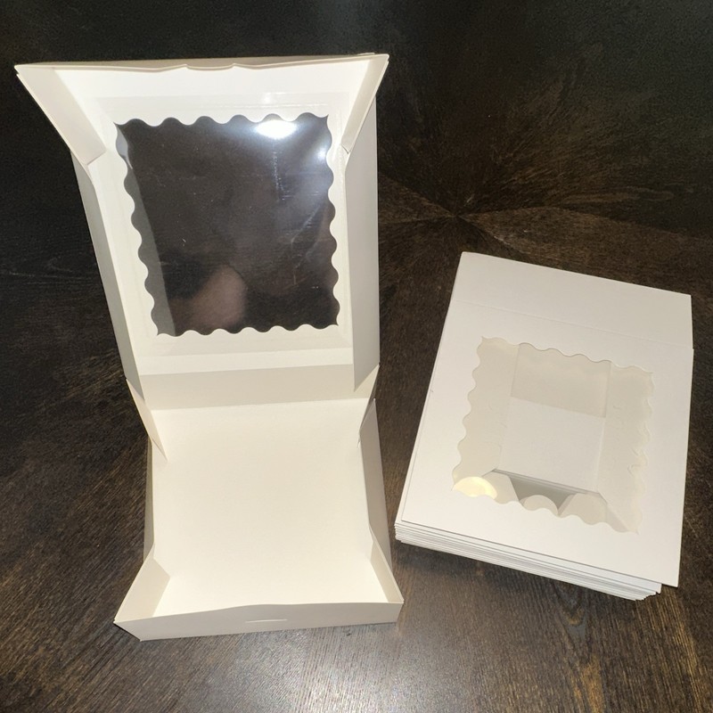 17pc Auto-Popup with Clear Window Bakery Box 8 x 8 x 2.5 inches gallery