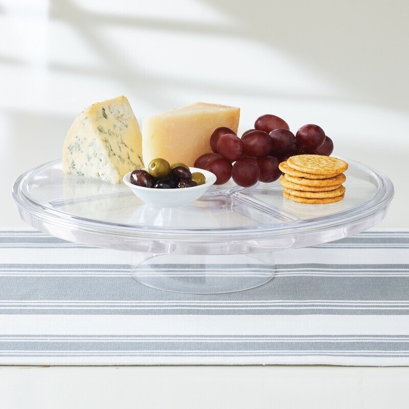 Acrylic 5 in 1 Cake Dome Multi-functional Serve Tray Chip Dip Punch Bowl New gallery