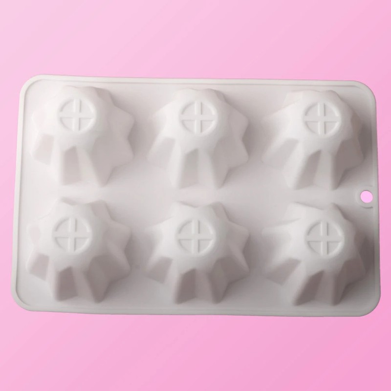 6 Cell Silicone Cake Mold Pandolo Shaped Dessert Baking Tool gallery