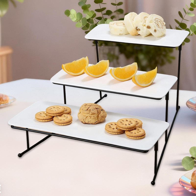 Fruit Tray Snack Tray Three Layer Serving Dishes Trays Platters Large Capacity