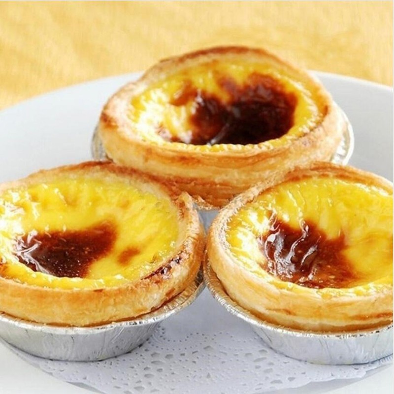 100Pcs Disposable Egg Tart Cookie Muffin Cupcake Aluminum Cake Holder Mo-dx gallery