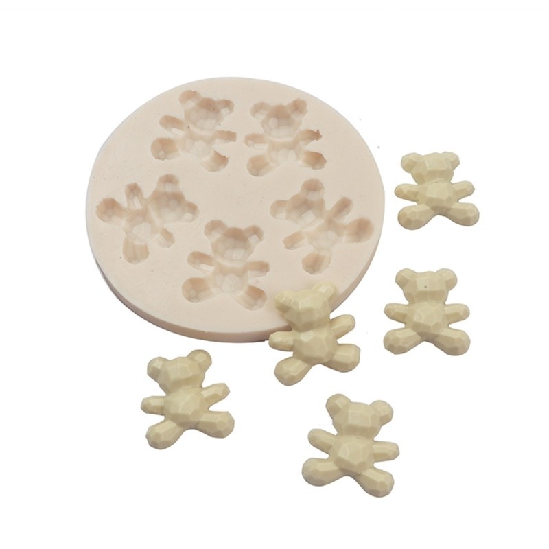Diamonds Bear Cake Sugar Mold Fondant Cake Grade Silicone Baking Mould gallery