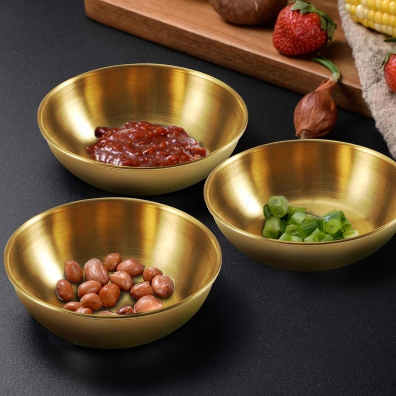 8 Pack 3.5inch Stainless Steel Sauce Dishes Mini Individual Saucers Bowl Roun... gallery