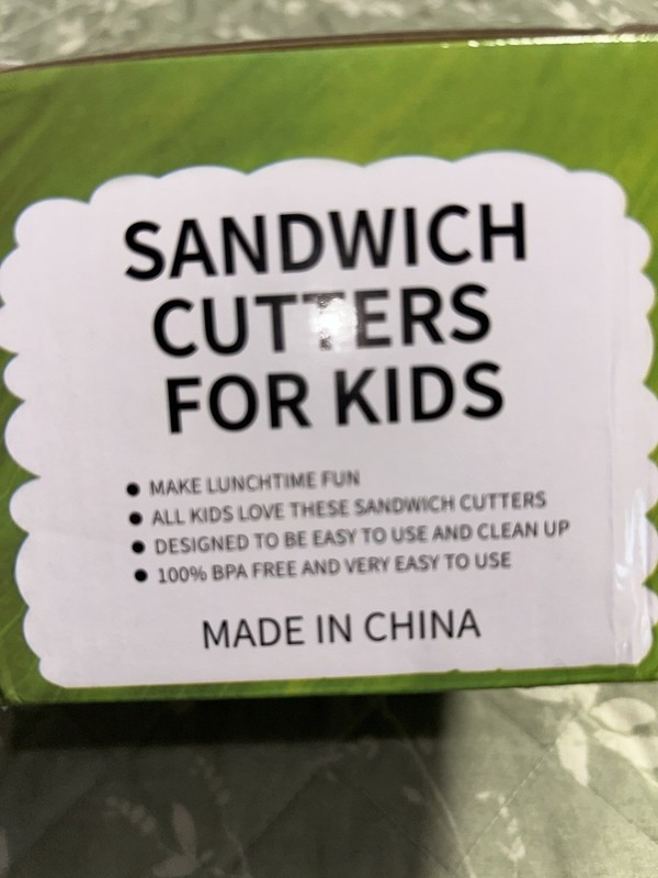 9pc BPA-Free Plastic Sandwich Cutters for Kids Multicolor and various shapes gallery