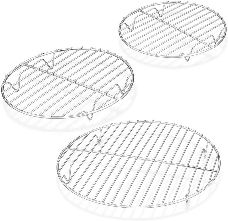 Round Cooling Rack Set of 3, 7½ & 9 & 10½ Inch, Stainless Steel Round Baking
