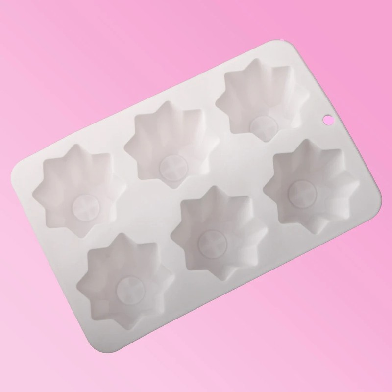 6 Cell Silicone Cake Mold Pandolo Shaped Dessert Baking Tool gallery