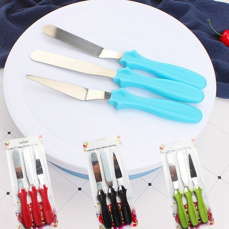 3pcs Smooth Tools Kit Knife Set Spatula Palette Cake Decorating Stainless Steel gallery