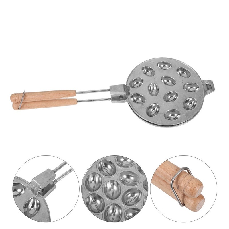 Cookie Skillet: Walnut Shaped Cookie Maker – 16 Slots Aluminum Alloy Baking